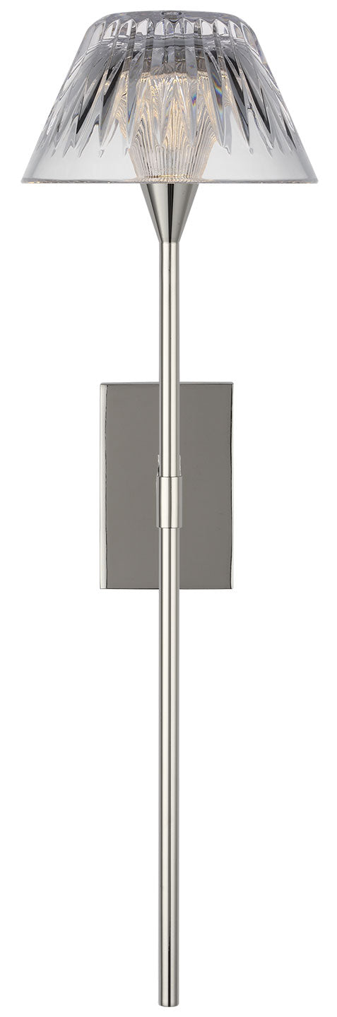 Visual Comfort Signature Blaze Tail Wall Sconce in Polished Nickel