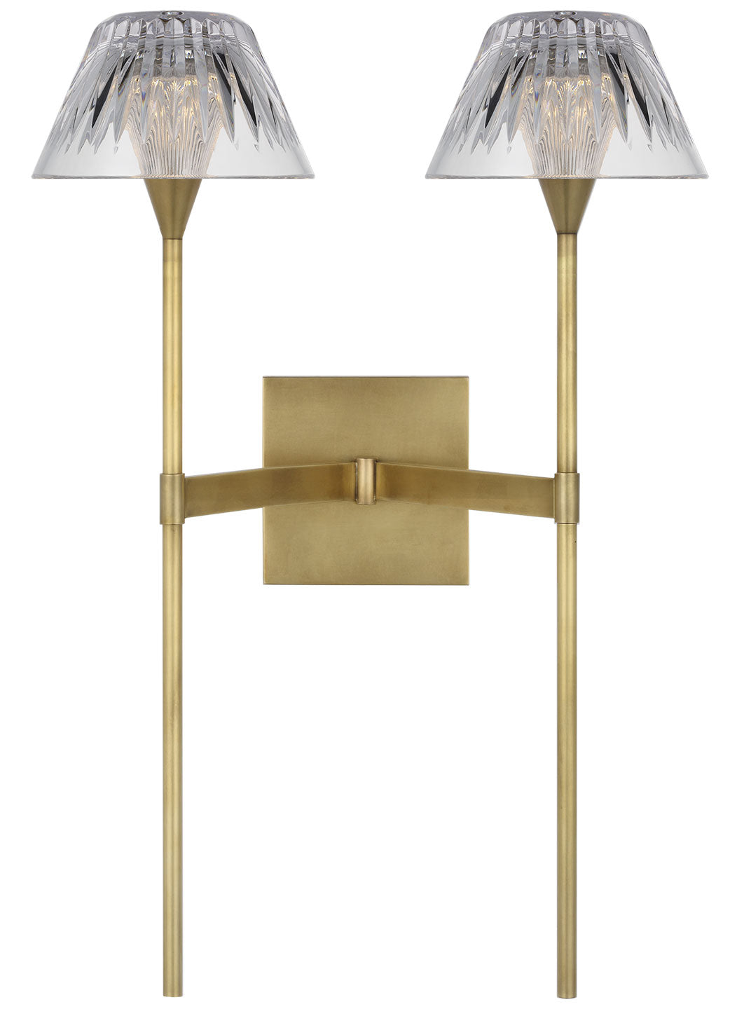 Visual Comfort Signature Blaze Tail Wall Sconce in Natural Brass (view 2)