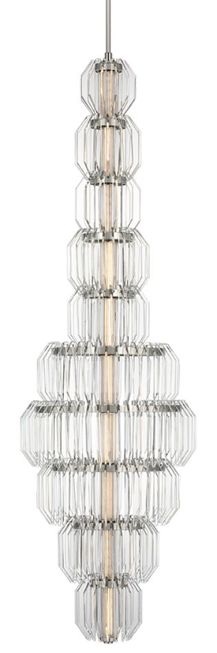 Visual Comfort Signature Killarney Layered Eternity Chandelier in Polished Nickel