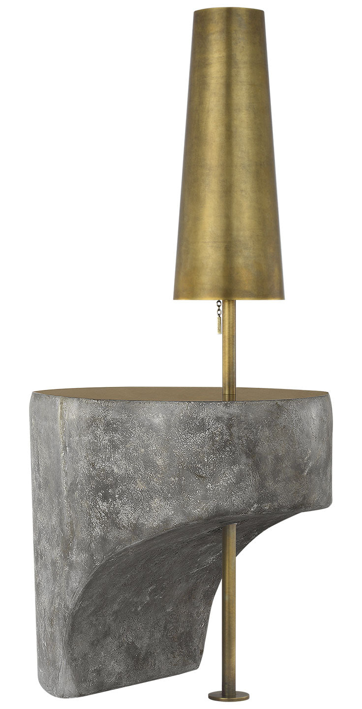 Visual Comfort Signature Runia Floor Lamp with Table in Eclipse