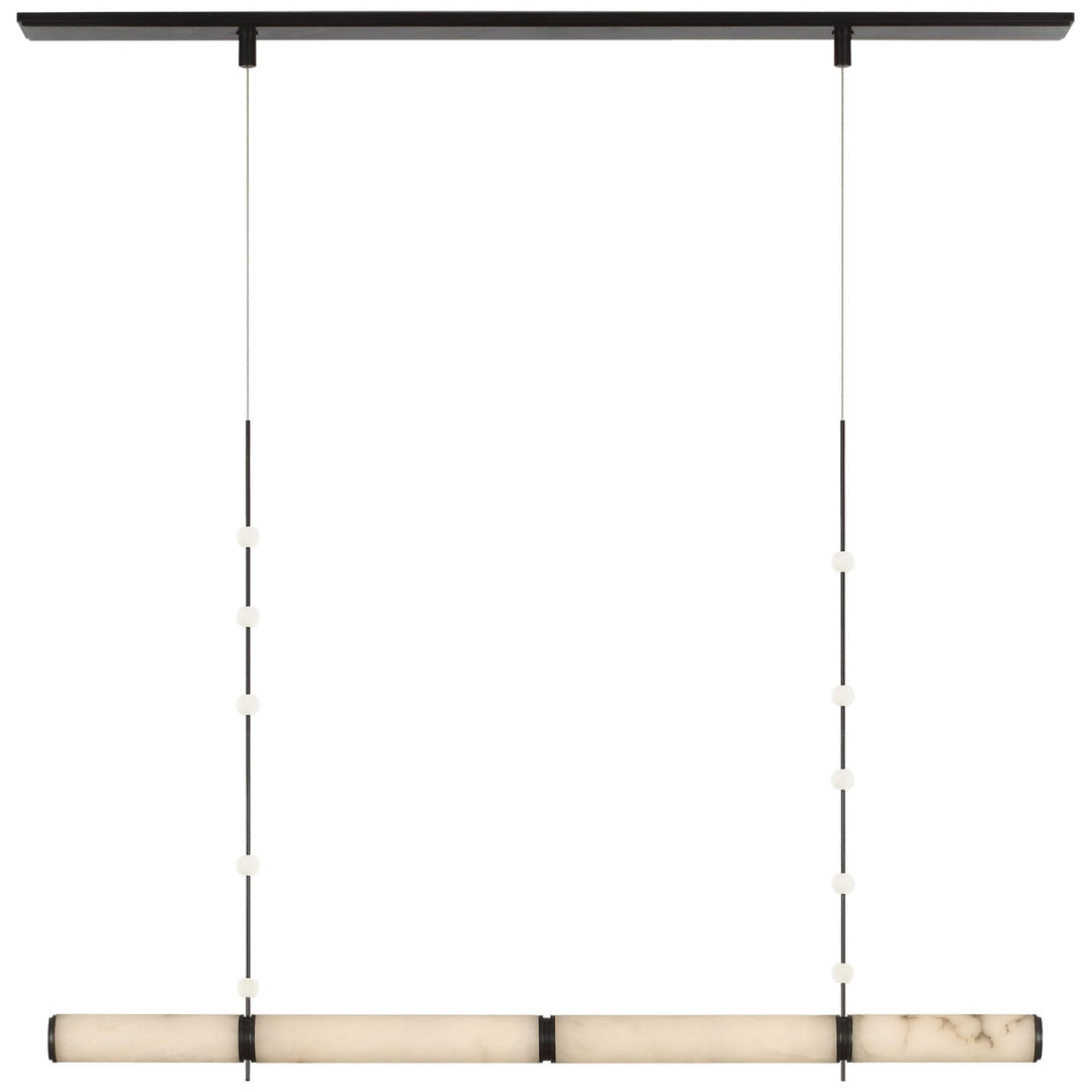 Visual Comfort Signature Marcell Linear Chandelier in Bronze