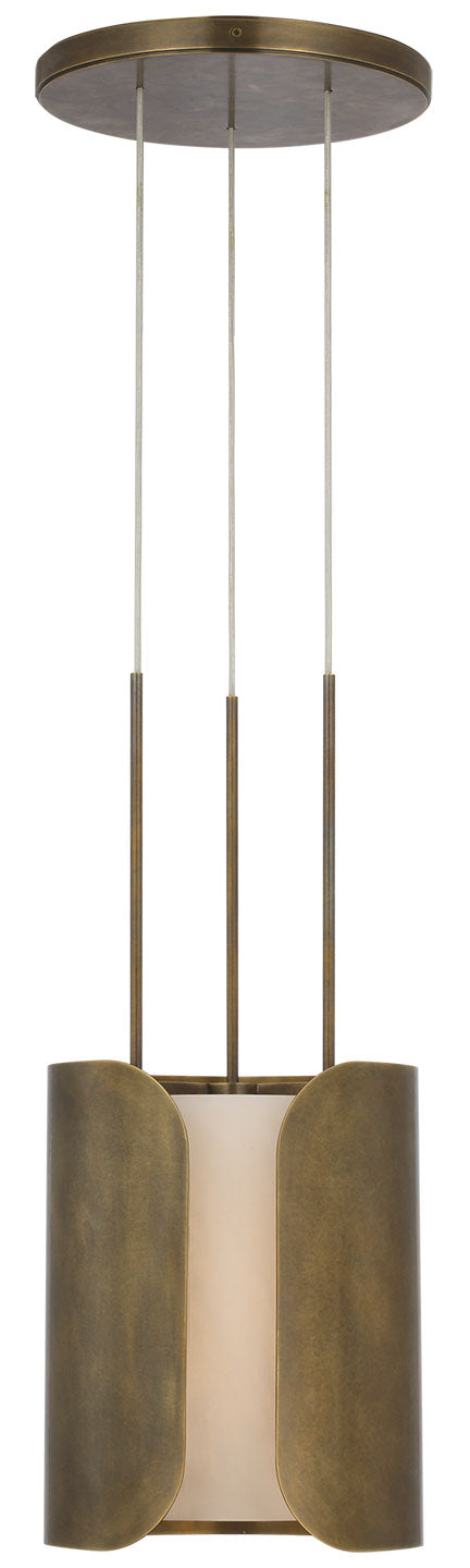 Visual Comfort Signature Armise Pendant in Mottled Brass (view 2)