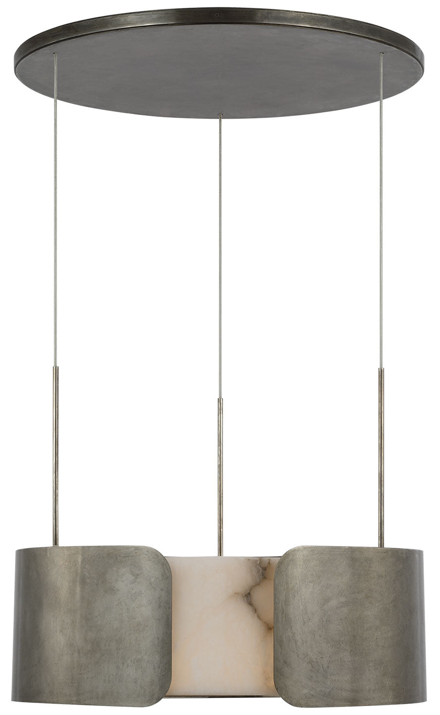 Visual Comfort Signature Armise Chandelier in Mottled Pewter