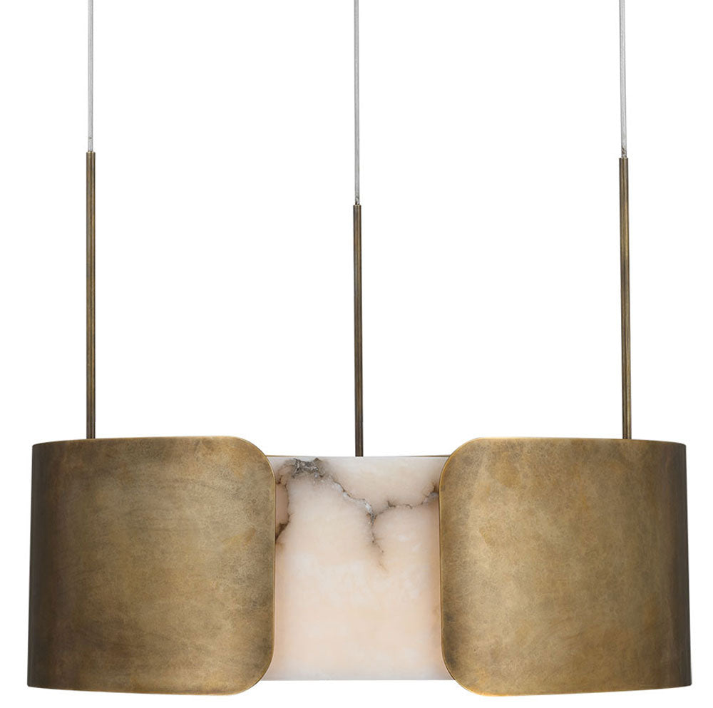 Visual Comfort Signature Armise Chandelier in Mottled Brass