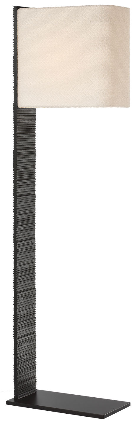 Visual Comfort Signature Fumar Floor Lamp in Ridged Carbon