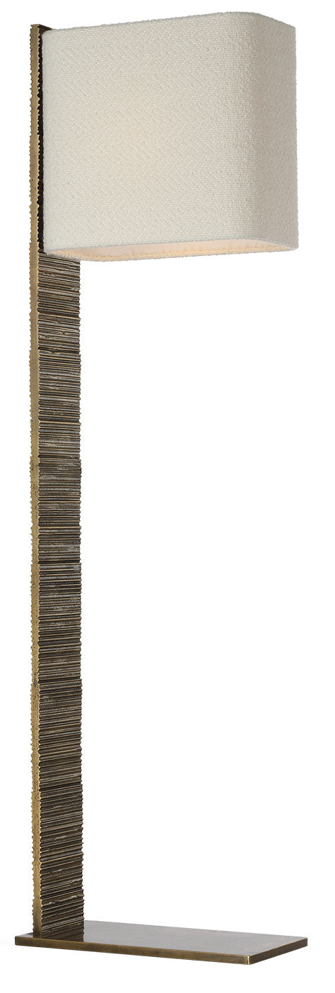 Visual Comfort Signature Fumar Floor Lamp in Ridged Tombac