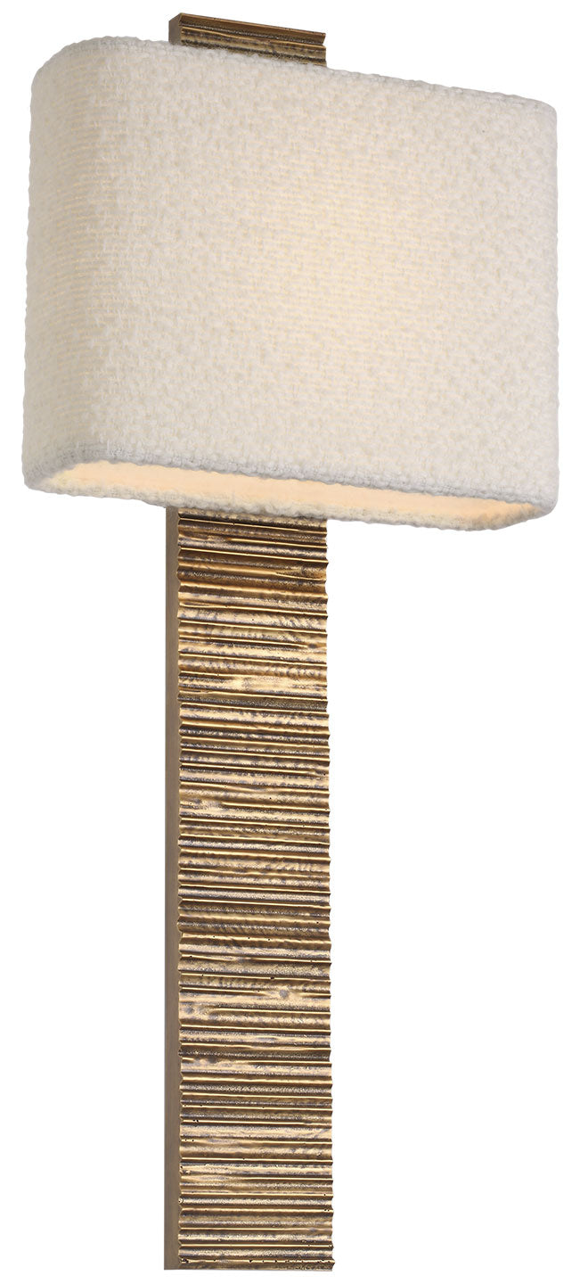 Visual Comfort Signature Fumar Wall Sconce in Ridged Tombac