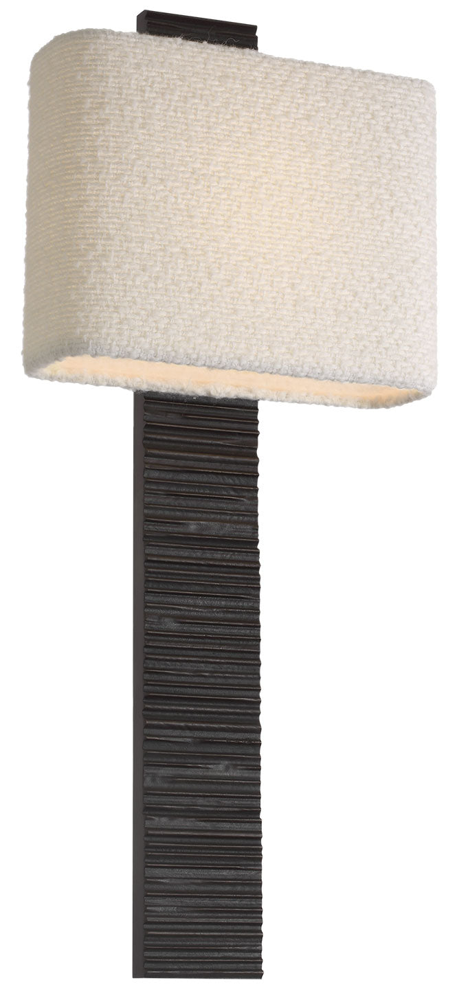 Visual Comfort Signature Fumar Wall Sconce in Ridged Carbon