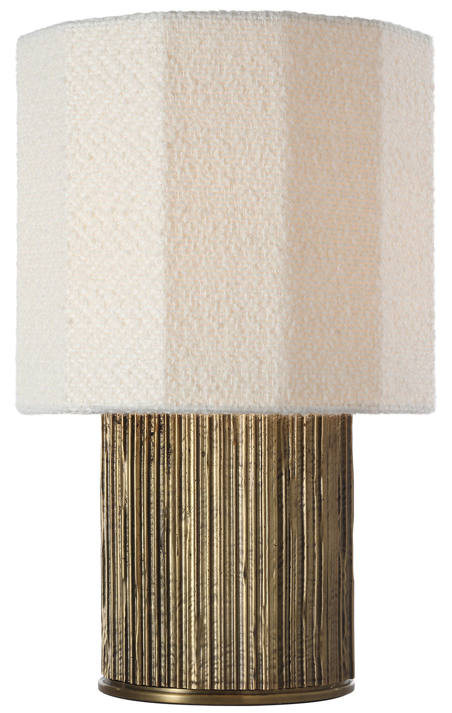 Visual Comfort Signature Fumar Table Lamp in Ridged Tombac
