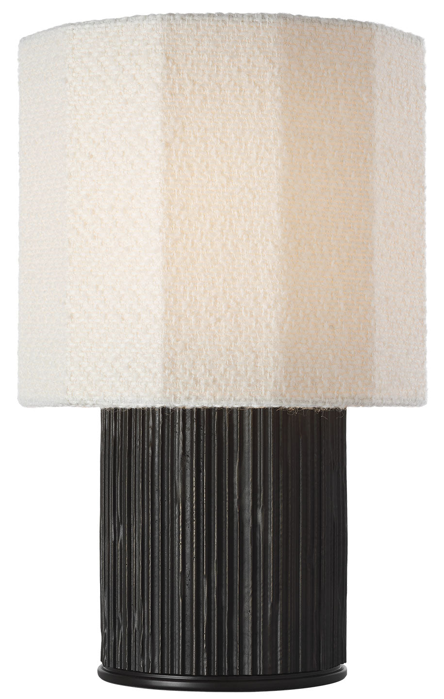 Visual Comfort Signature Fumar Table Lamp in Ridged Carbon