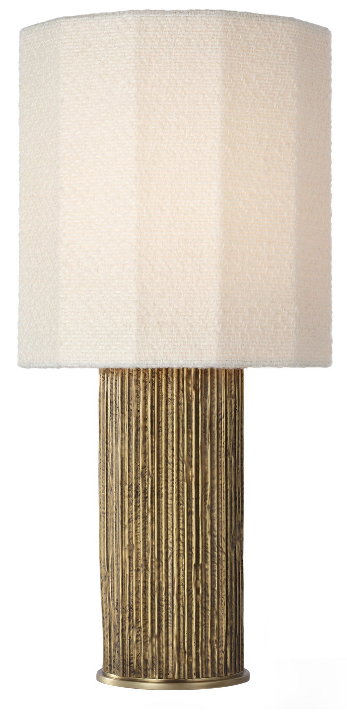 Visual Comfort Signature Fumar Table Lamp in Ridged Tombac (view 2)