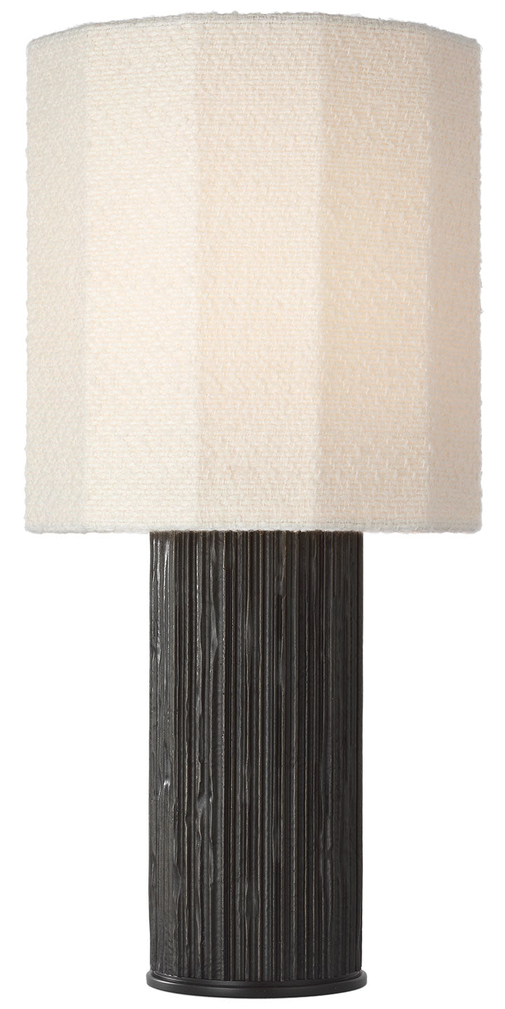Visual Comfort Signature Fumar Table Lamp in Ridged Carbon (view 2)
