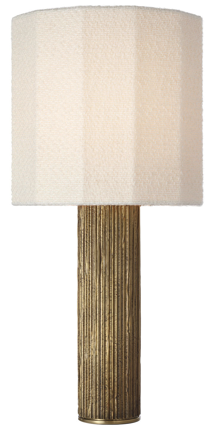 Visual Comfort Signature Fumar Table Lamp in Ridged Tombac (view 3)