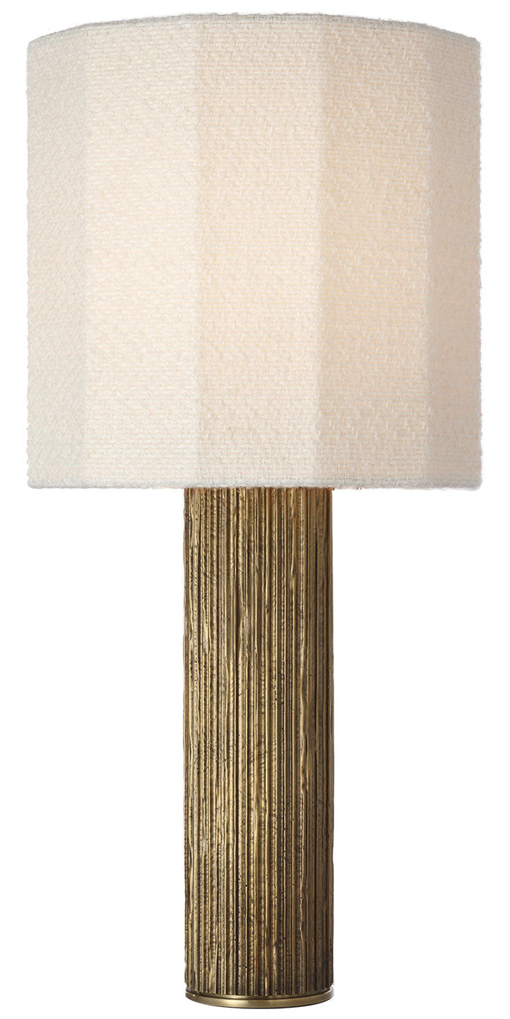 Visual Comfort Signature Fumar Table Lamp in Ridged Tombac (view 3)