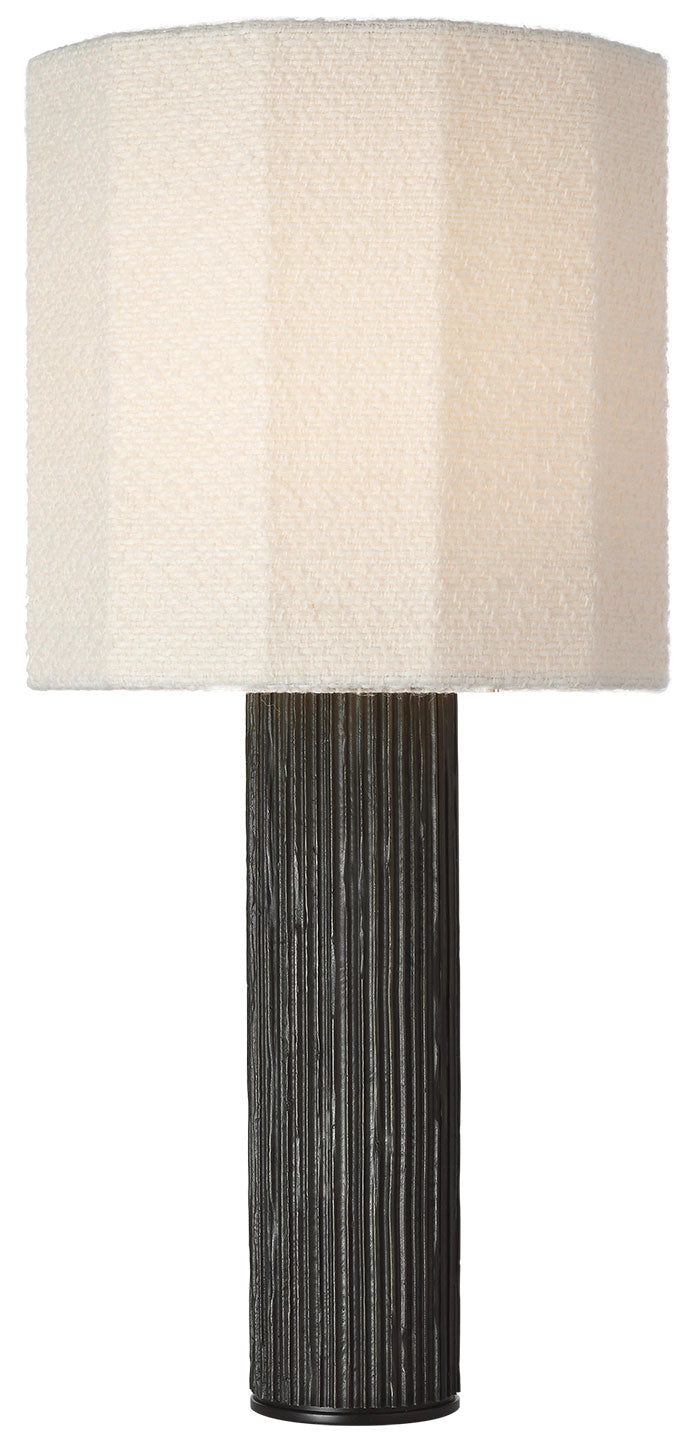 Visual Comfort Signature Fumar Table Lamp in Ridged Carbon (view 3)
