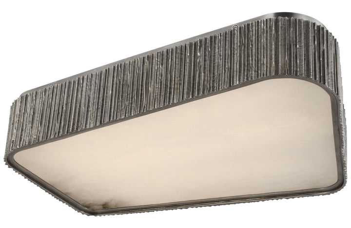 Visual Comfort Signature Fumar Asymmetrical Ceiling Light in Ridged Graphite