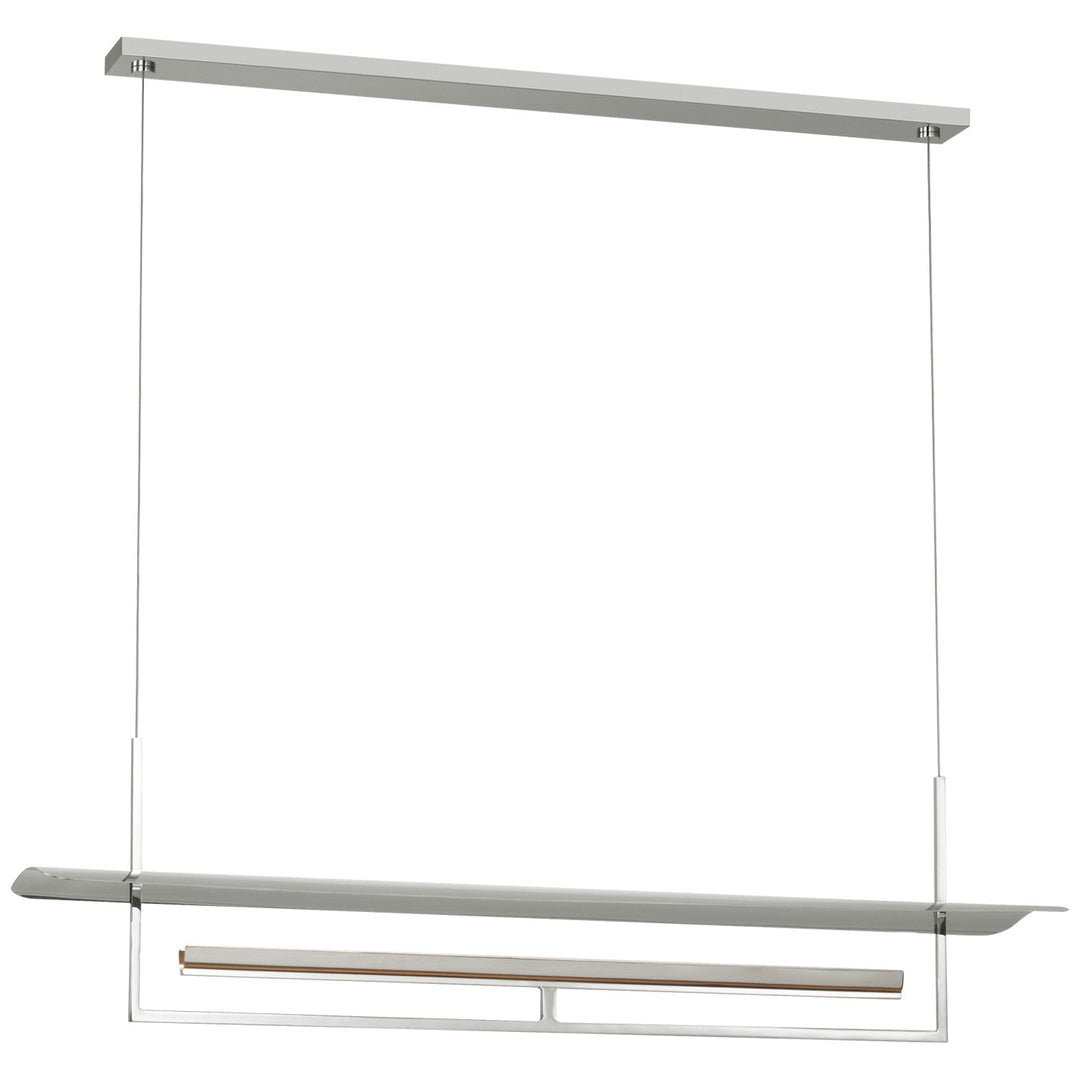 Visual Comfort Signature Tristan Linear Chandelier in Polished Nickel