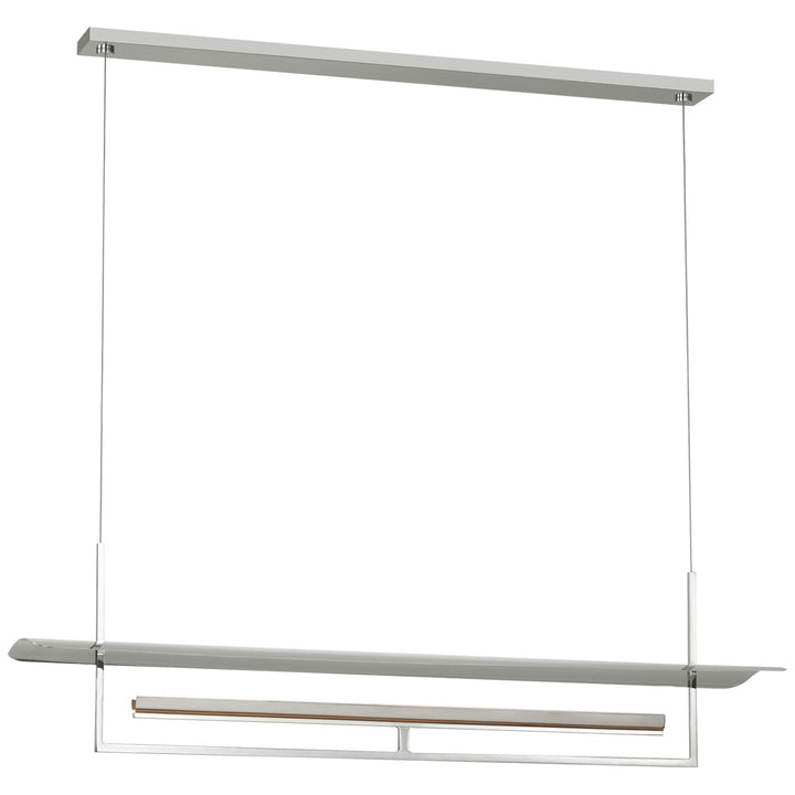 Visual Comfort Signature Tristan Linear Chandelier in Polished Nickel