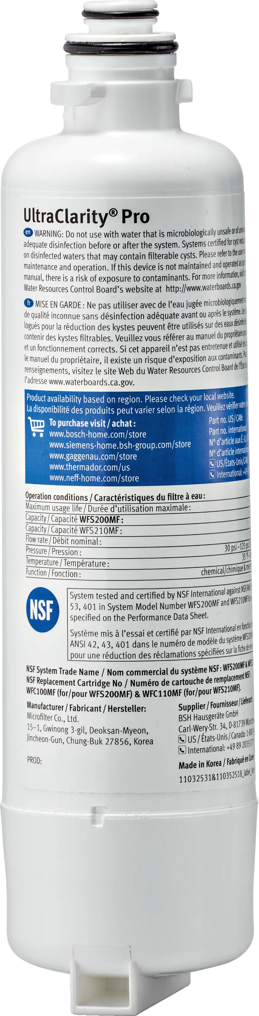 Thermador Water Filter