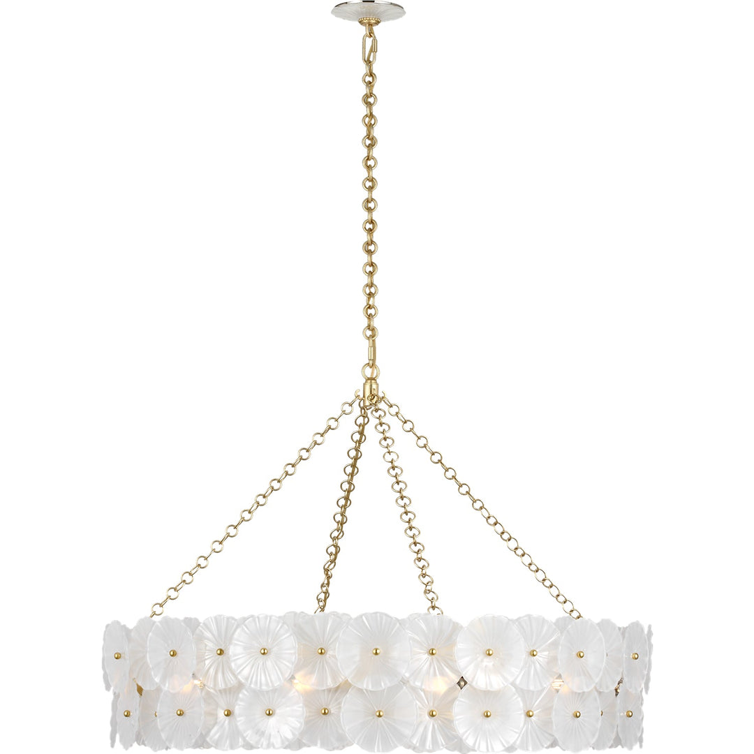 Visual Comfort Signature Gianna Ring Chandelier in Gild / Frosted
