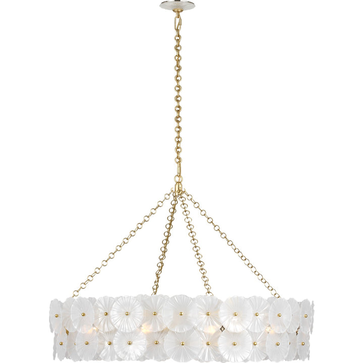 Visual Comfort Signature Gianna Ring Chandelier in Gild / Frosted