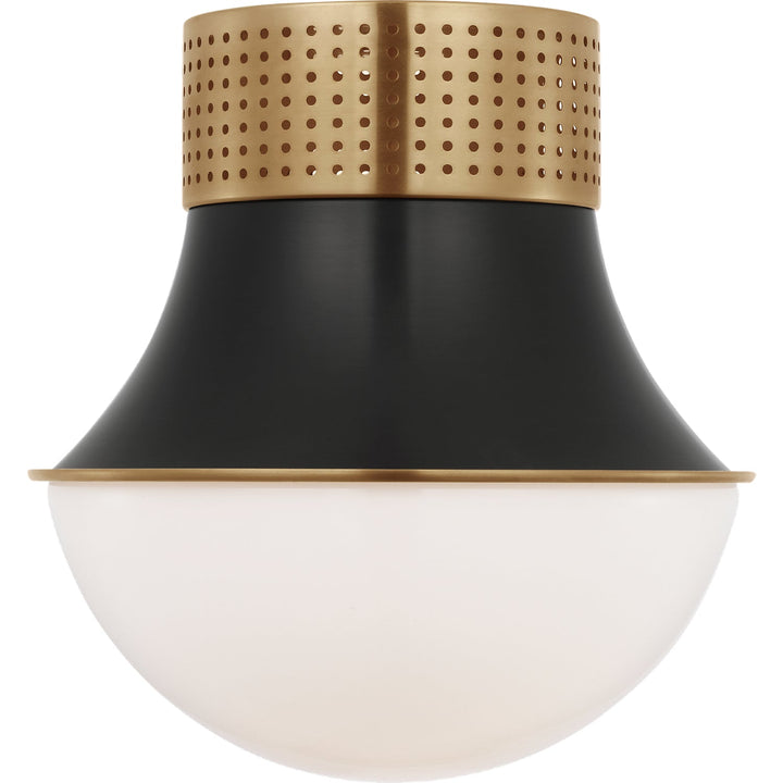 Visual Comfort Signature Precision Bulb Ceiling Flush Light in Antique Burnished Brass / Bronze