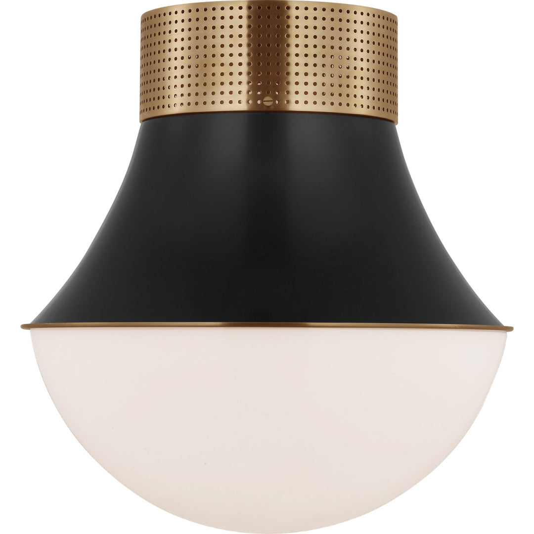 Visual Comfort Signature Precision Bulb Ceiling Flush Light in Antique Burnished Brass / Bronze (view 2)