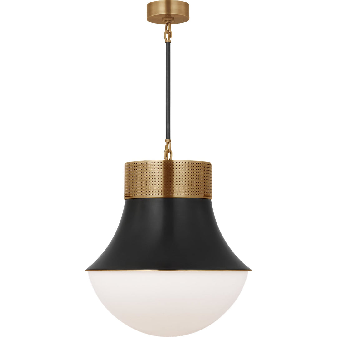 Visual Comfort Signature Precision LED Pendant in Antique Burnished Brass / Bronze
