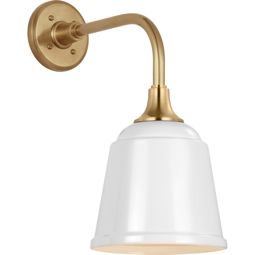Visual Comfort Signature Academy Outdoor Rex Barn Sm Rockhouse Wall Light in Hand-Rubbed Antique Brass