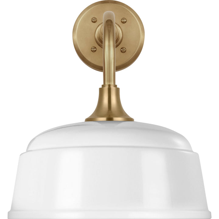Visual Comfort Signature Academy Outdoor Rex Barn Rockhouse Shade Wall Light in Hand-Rubbed Antique Brass