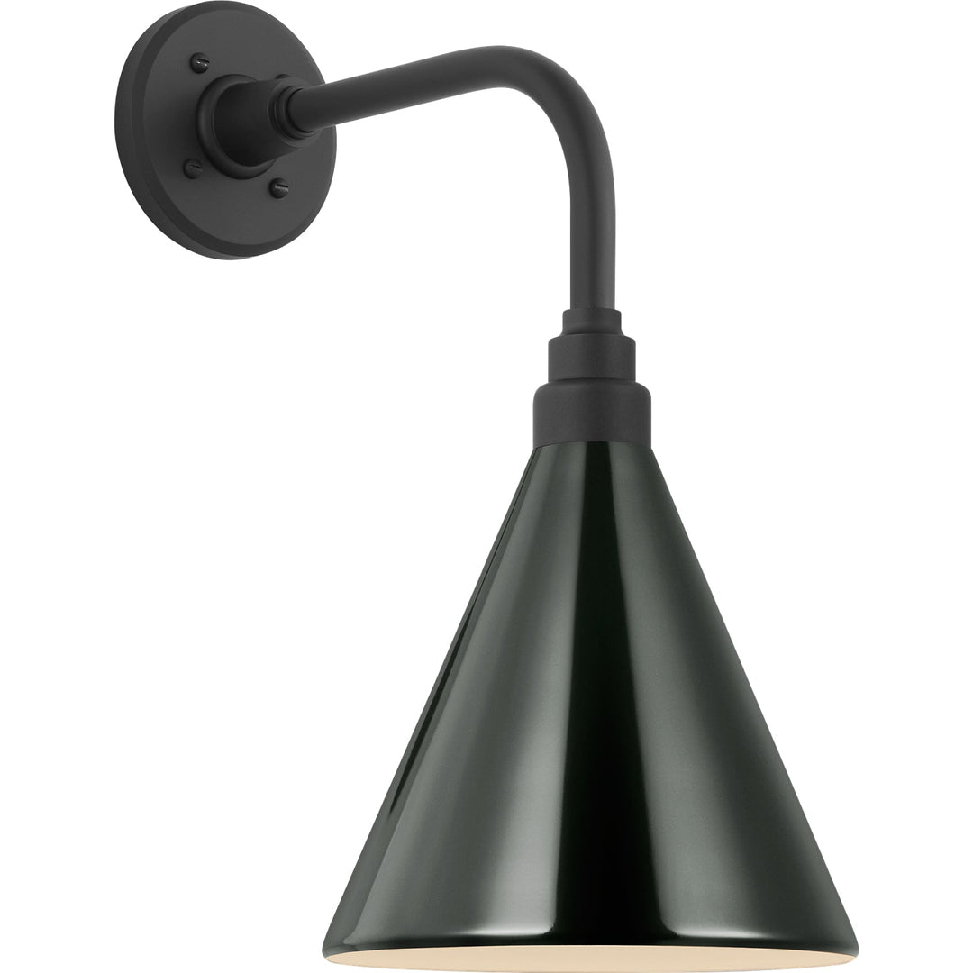 Visual Comfort Signature Academy Outdoor Rex Barn Savannah Conical Wall Light in Matte Black (view 2)
