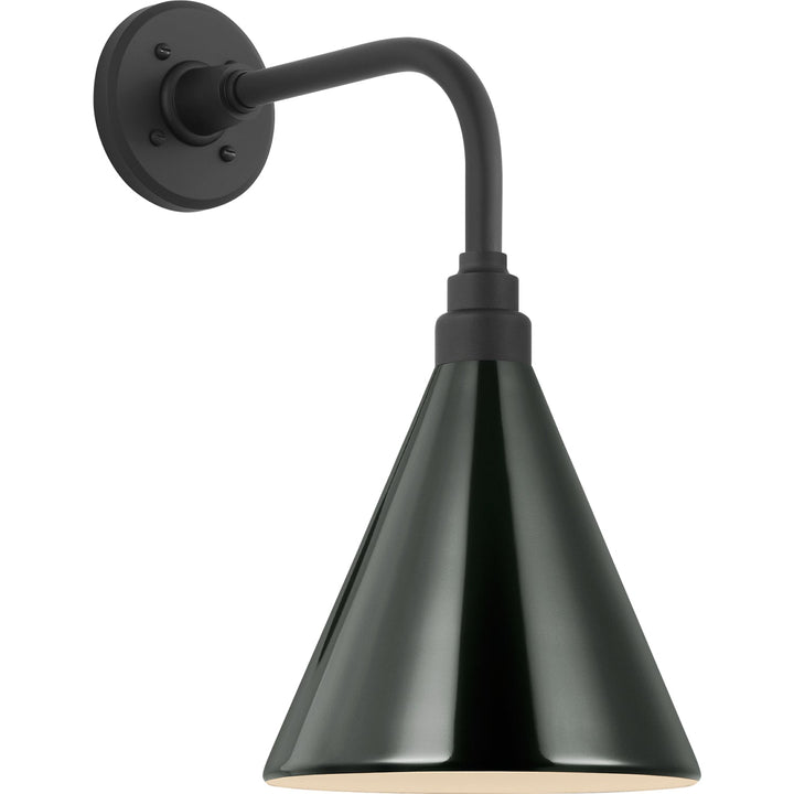 Visual Comfort Signature Academy Outdoor Rex Barn Savannah Conical Wall Light in Matte Black (view 2)