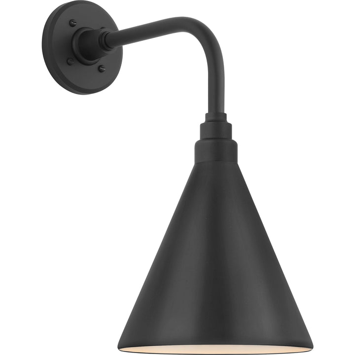 Visual Comfort Signature Academy Outdoor Rex Barn Savannah Conical Wall Light in Matte Black