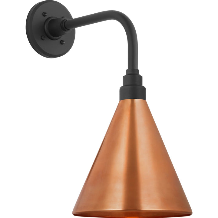 Visual Comfort Signature Academy Outdoor Rex Barn Savannah Conical Wall Light in Matte Black (view 3)