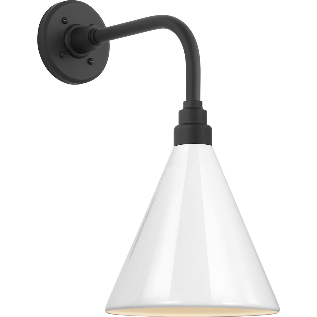 Visual Comfort Signature Academy Outdoor Rex Barn Savannah Conical Wall Light in Matte Black (view 4)