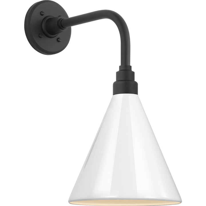 Visual Comfort Signature Academy Outdoor Rex Barn Savannah Conical Wall Light in Matte Black (view 4)