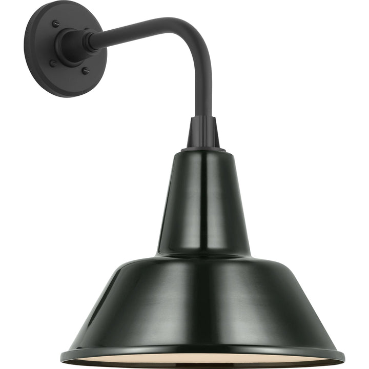 Visual Comfort Signature Academy Outdoor Rex Barn Bowers Shade Wall Light in Matte Black (view 2)