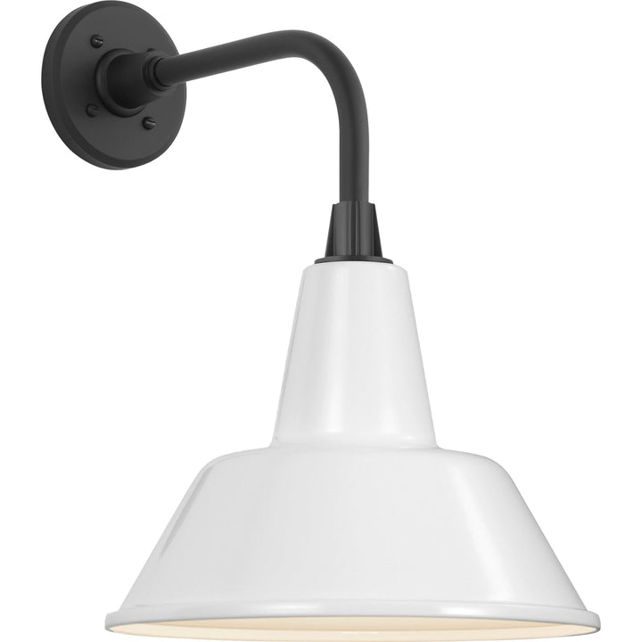 Visual Comfort Signature Academy Outdoor Rex Barn Bowers Shade Wall Light in Matte Black (view 4)