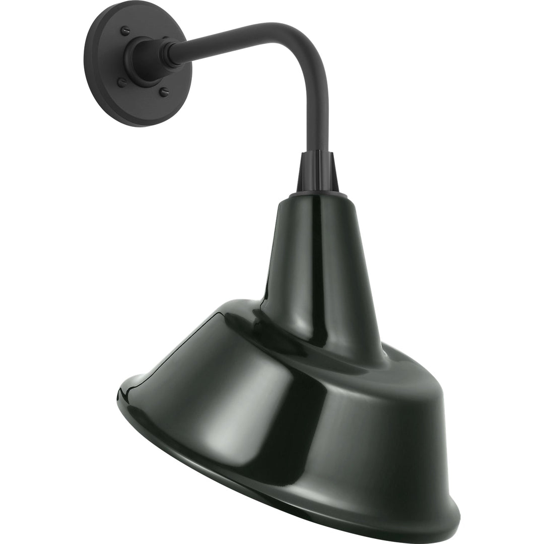 Visual Comfort Signature Academy Outdoor Rex Barn Tilt Bowers Shade Wall Light in Matte Black (view 2)