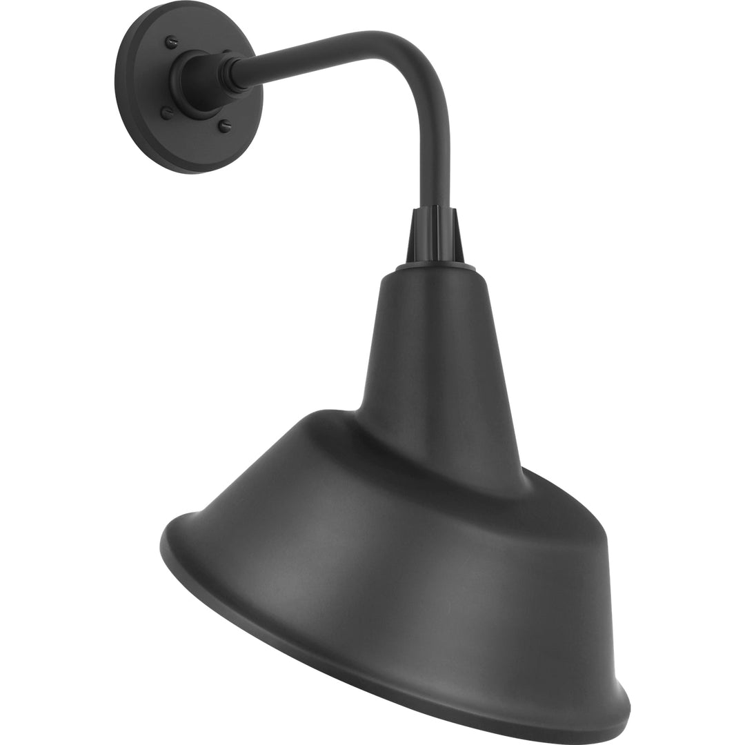 Visual Comfort Signature Academy Outdoor Rex Barn Tilt Bowers Shade Wall Light in Matte Black