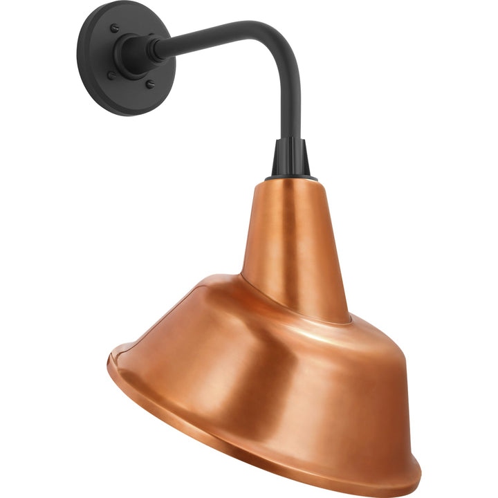 Visual Comfort Signature Academy Outdoor Rex Barn Tilt Bowers Shade Wall Light in Matte Black (view 3)