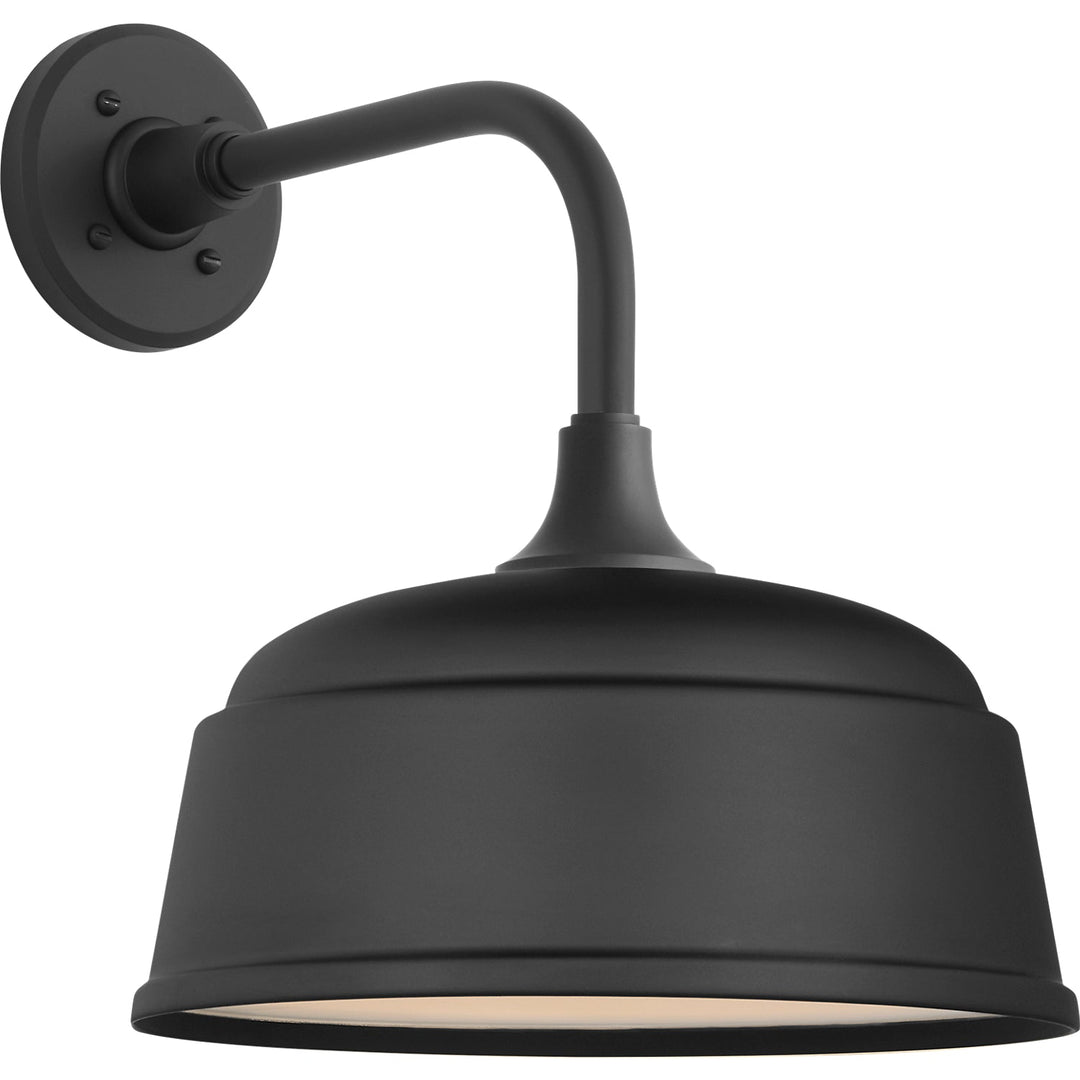 Visual Comfort Signature Academy Outdoor Rex Barn Rockhouse Shade Wall Light in Matte Black