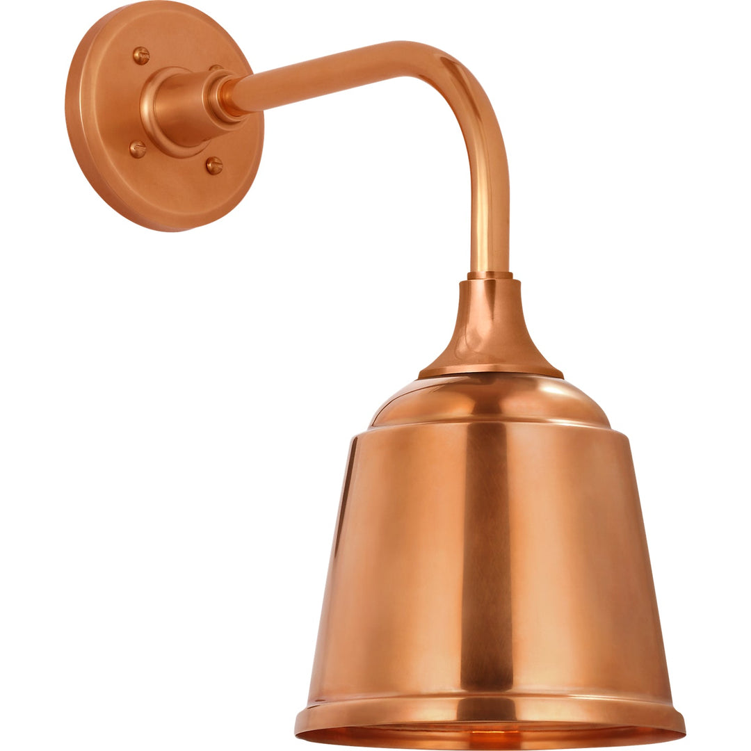 Visual Comfort Signature Academy Outdoor Rex Barn Sm Rockhouse Wall Light in Soft Copper
