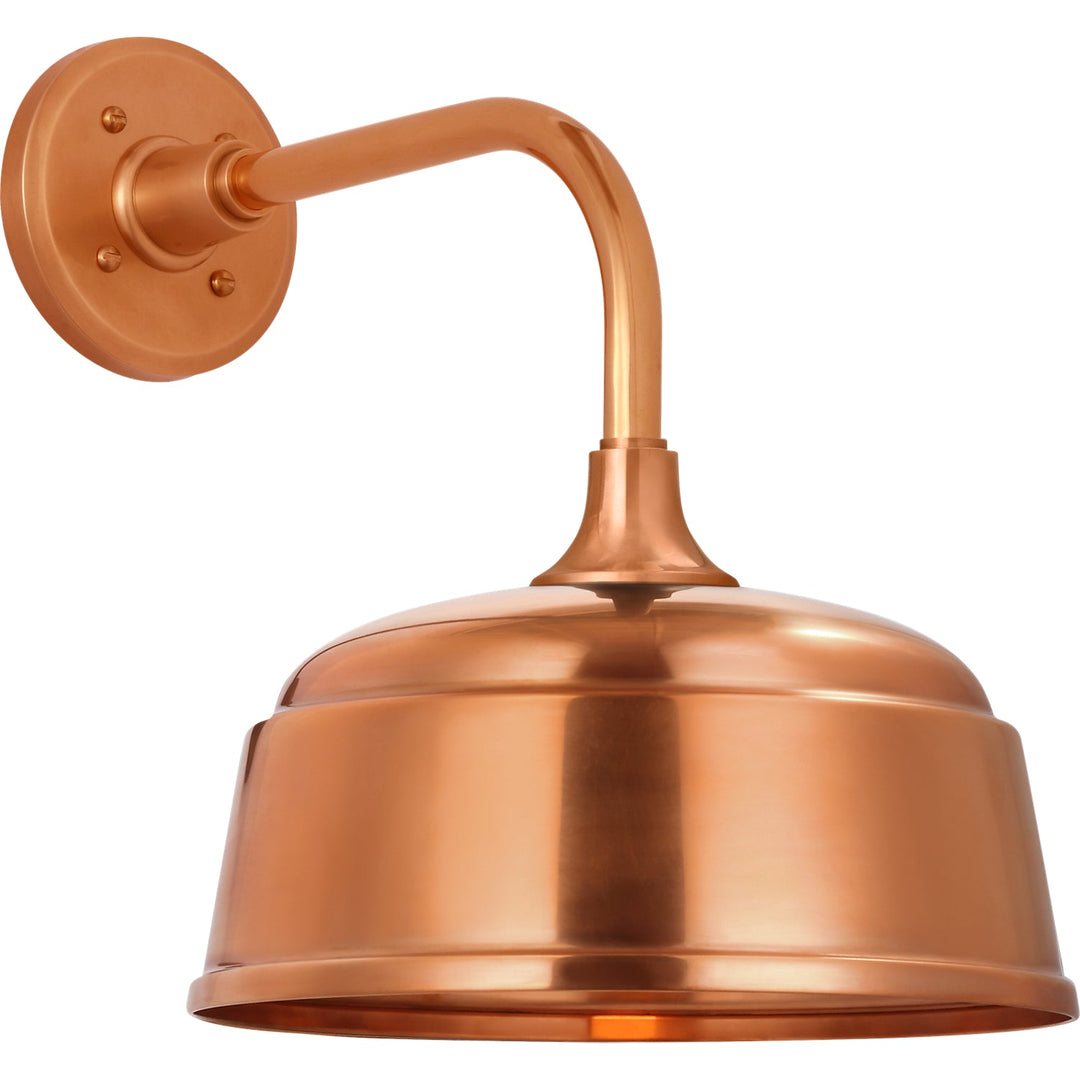 Visual Comfort Signature Academy Outdoor Rex Barn Rockhouse Shade Wall Light in Soft Copper