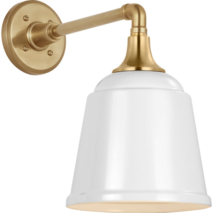 Visual Comfort Signature Academy Outdoor Mack Barn Sm Rockhouse Wall Light in Hand-Rubbed Antique Brass