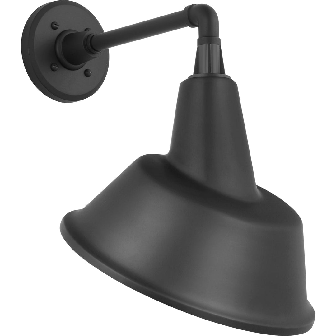 Visual Comfort Signature Academy Outdoor Mack Barn Tilt Bowers Shade Wall Light in Matte Black