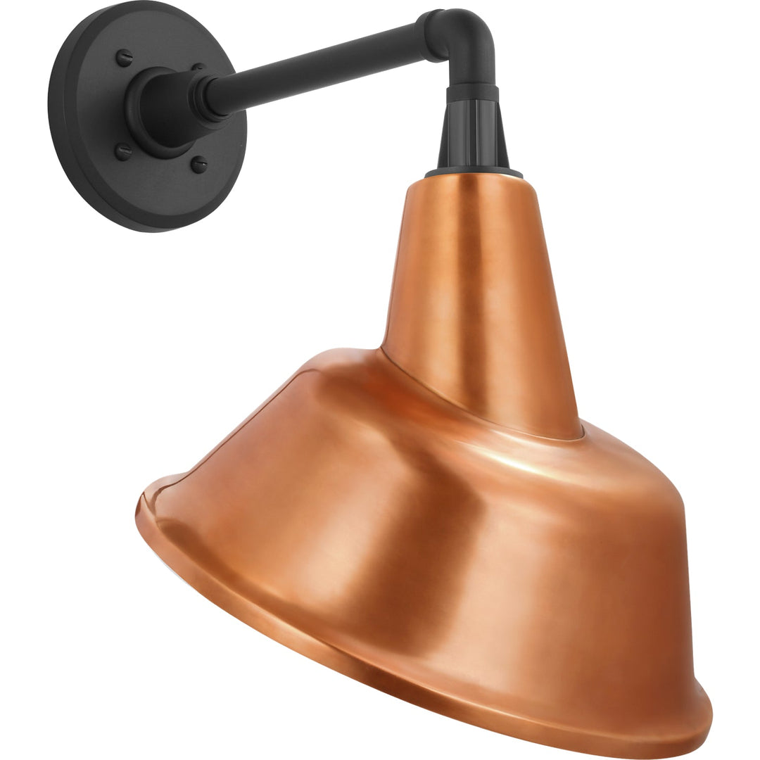 Visual Comfort Signature Academy Outdoor Mack Barn Tilt Bowers Shade Wall Light in Matte Black (view 3)