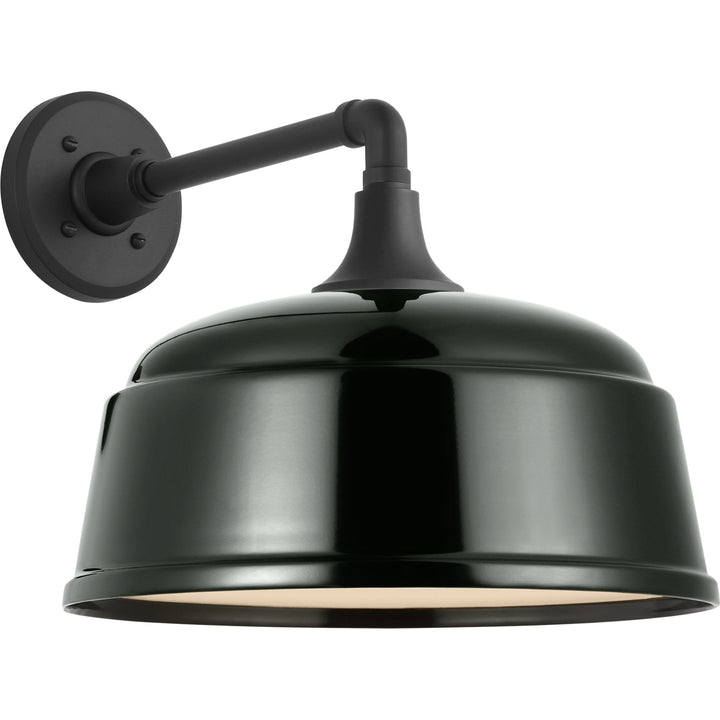 Visual Comfort Signature Academy Outdoor Mack Barn Rockhouse Shade Wall Light in Matte Black (view 2)