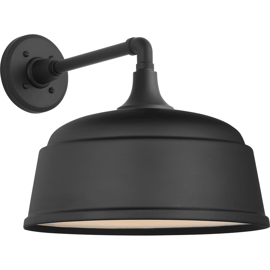 Visual Comfort Signature Academy Outdoor Mack Barn Rockhouse Shade Wall Light in Matte Black