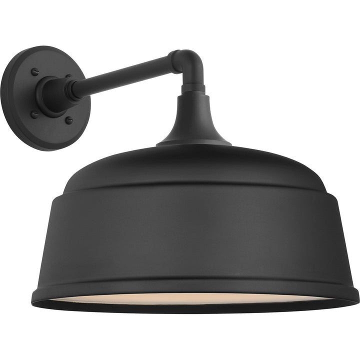 Visual Comfort Signature Academy Outdoor Mack Barn Rockhouse Shade Wall Light in Matte Black